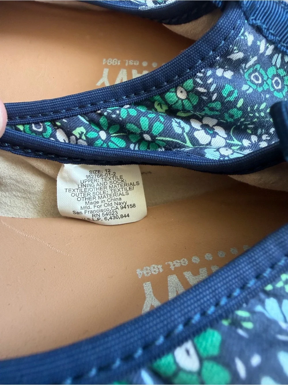 Old Navy Floral Ballet Flats, girls 12